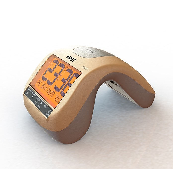 Метеочасы радиоконтролируемые (будильник) Золото