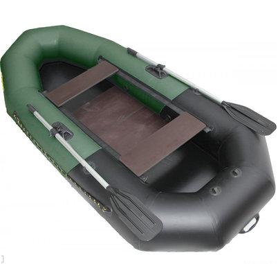 Лодка ПВХ "Компакт-265" гребная, 2 местная, зеленый/черный